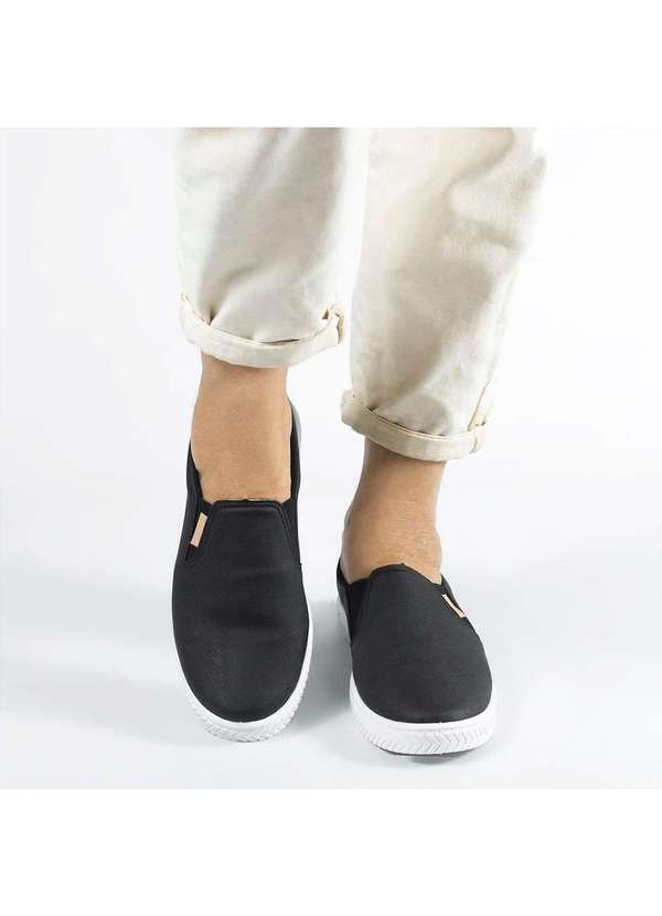 Zatta Calcados - Tenis Slip-On Lezard Lavinia Preto 4