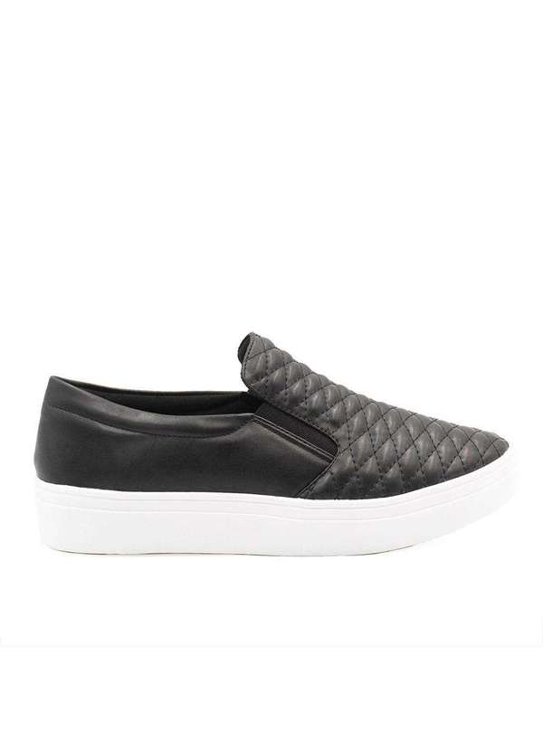 Zatta Calcados - Tenis Slip-On Zatta Matelasse Paula Preto 2