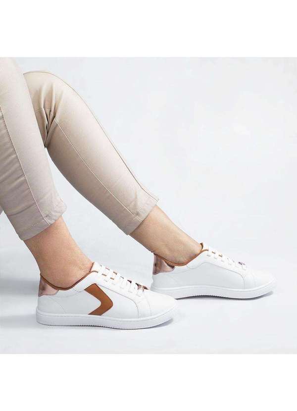 Zatta Calcados - Tenis  Zatta Casual Bicolor July Branco