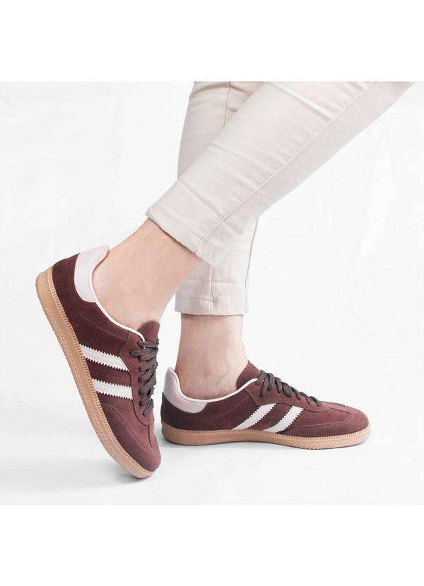 Zatta Calcados - Tenis Zatta Casual Duas Listras Andressa Marrom
