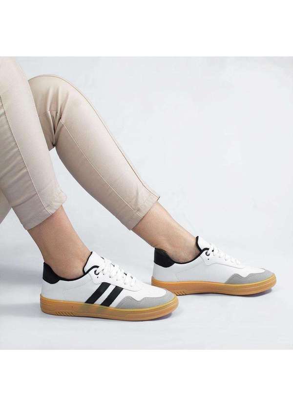 Zatta Calcados - Tenis Zatta Duas Listras Jaqueline Branco