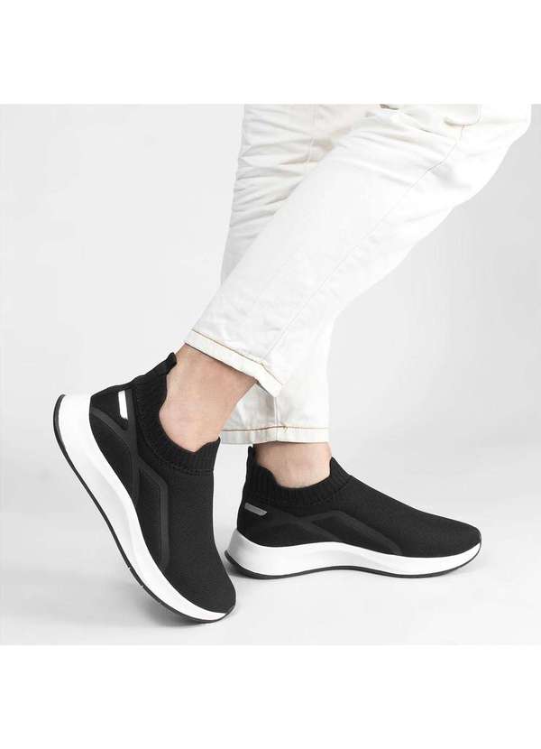 Zatta Calcados - Tenis Zatta Knite Liso Liz Preto