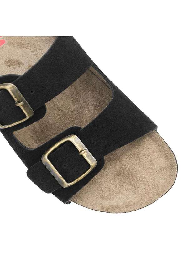 Zatta Calcados - Papete Couro Camurca Fivela Hanna Preto 5