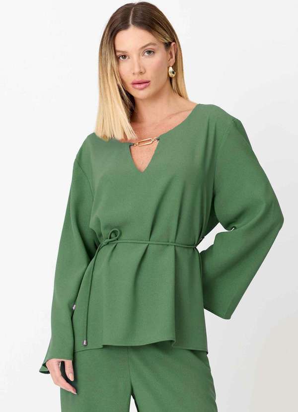 Ritmi Studio - Blusa Alongada Verde