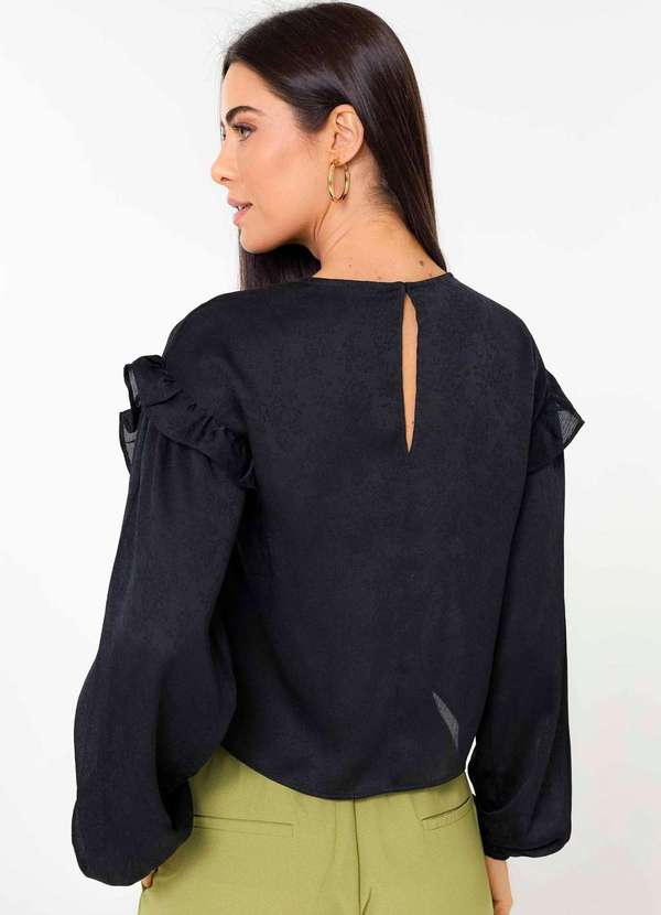 Ritmi Studio - Blusa Babados Preto 2