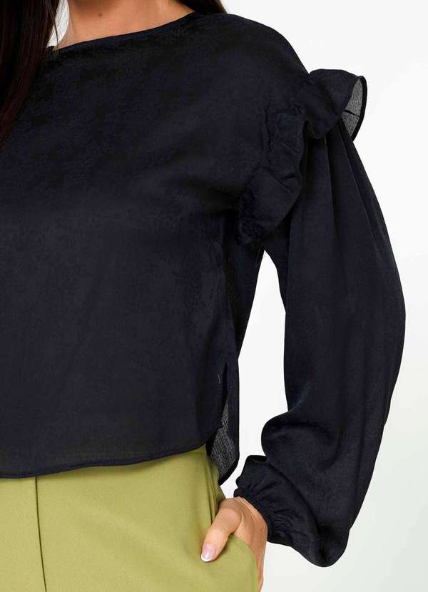 Ritmi Studio - Blusa Babados Preto 3