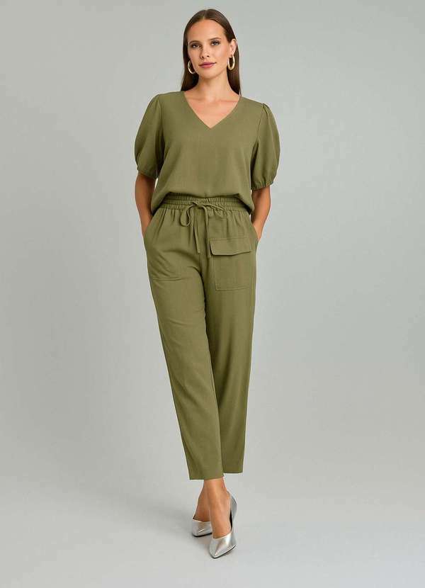 Ritmi Studio - Blusa Decote V Verde