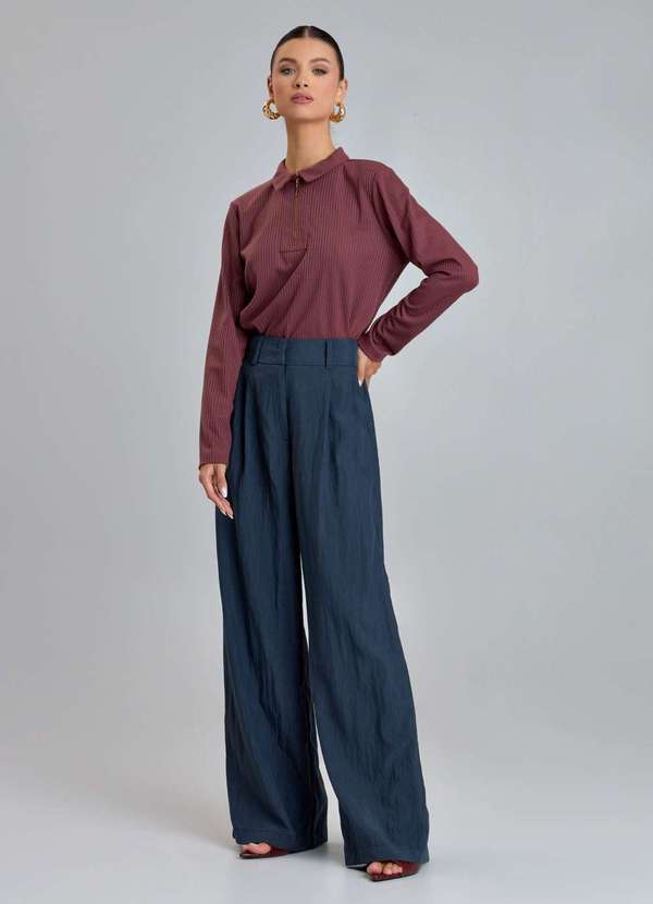 Ritmi Studio - Blusa Gola Polo Vermelho