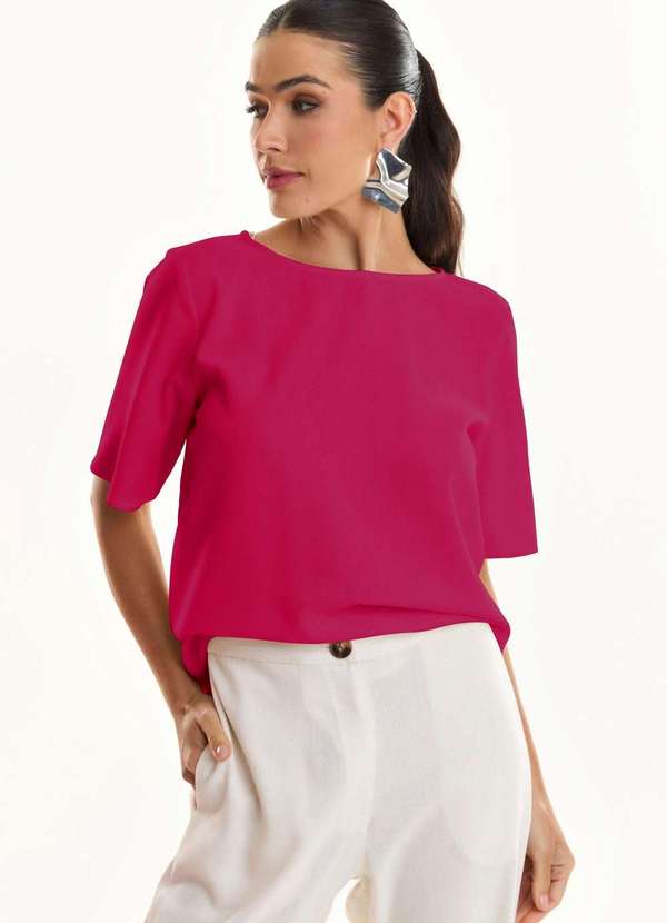 Ritmi Studio - Blusa Manga Curta Rosa