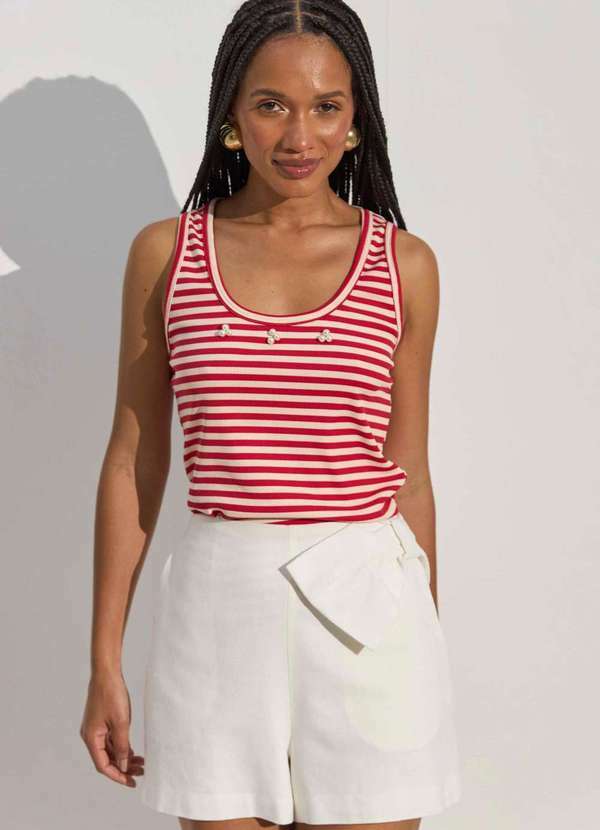 Ritmi Studio - Regata Listrada Rebites Vermelho