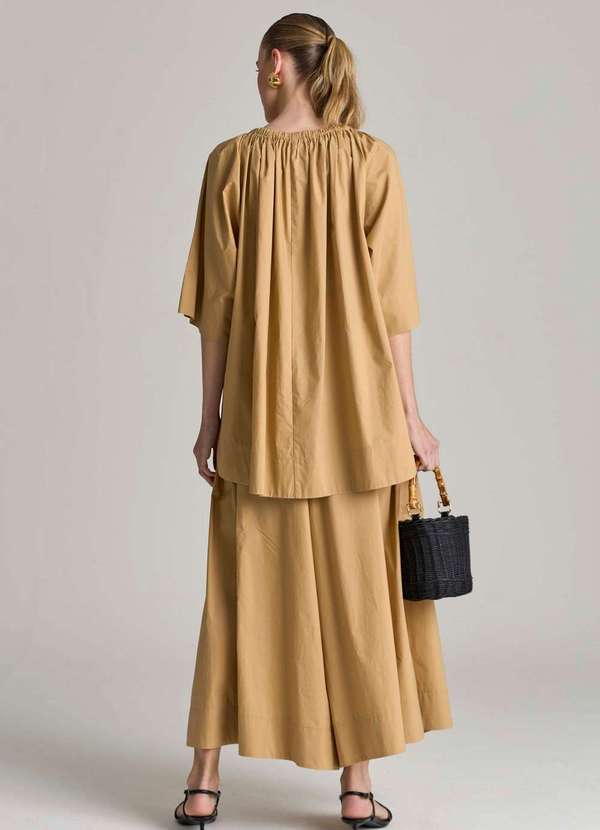 Ritmi Studio - Calca Ampla de Tricoline Nude 2