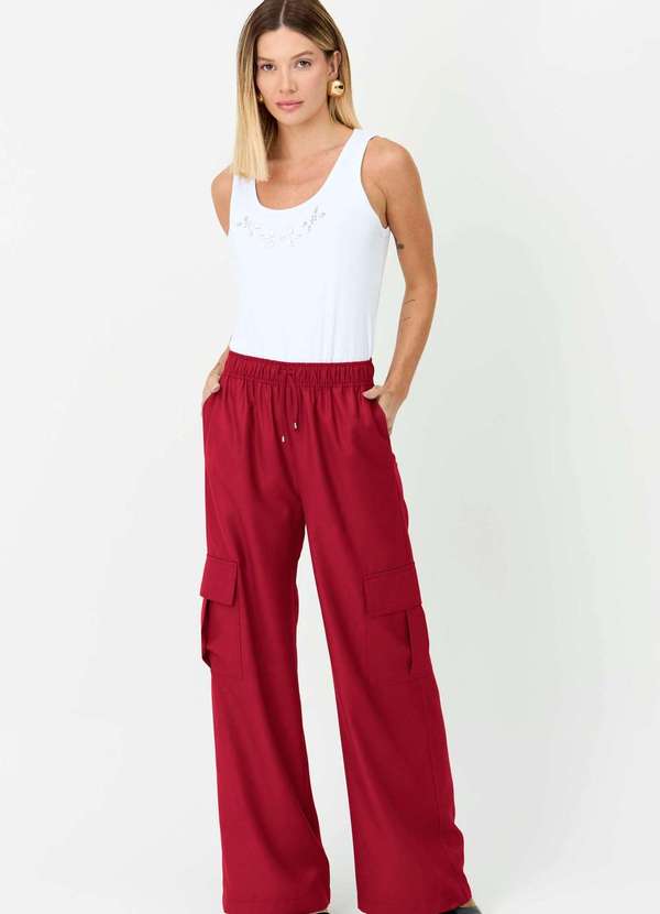 Ritmi Studio - Calca Cargo Vermelho