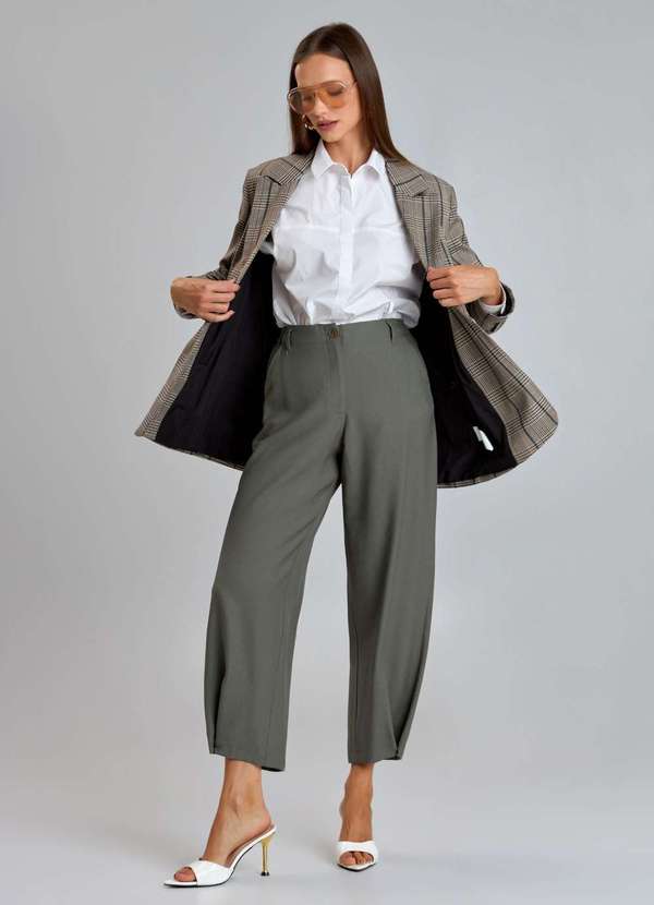 Ritmi Studio - Calca com Botao na Barra Verde