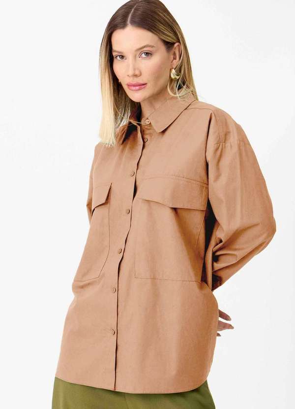 Ritmi Studio - Camisa Alongada Nude