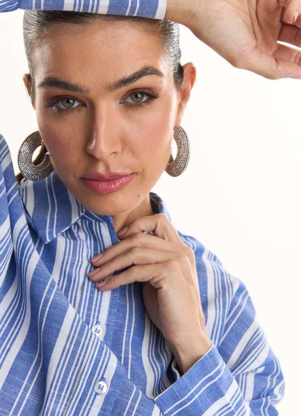 Ritmi Studio - Camisa Listrada Azul 4