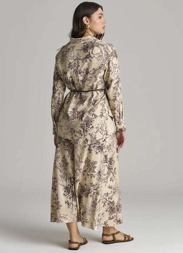 Ritmi Studio - Camisa Manga Longa Estampada Bege 4