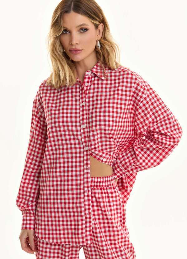 Ritmi Studio - Camisa Vichy Vermelho