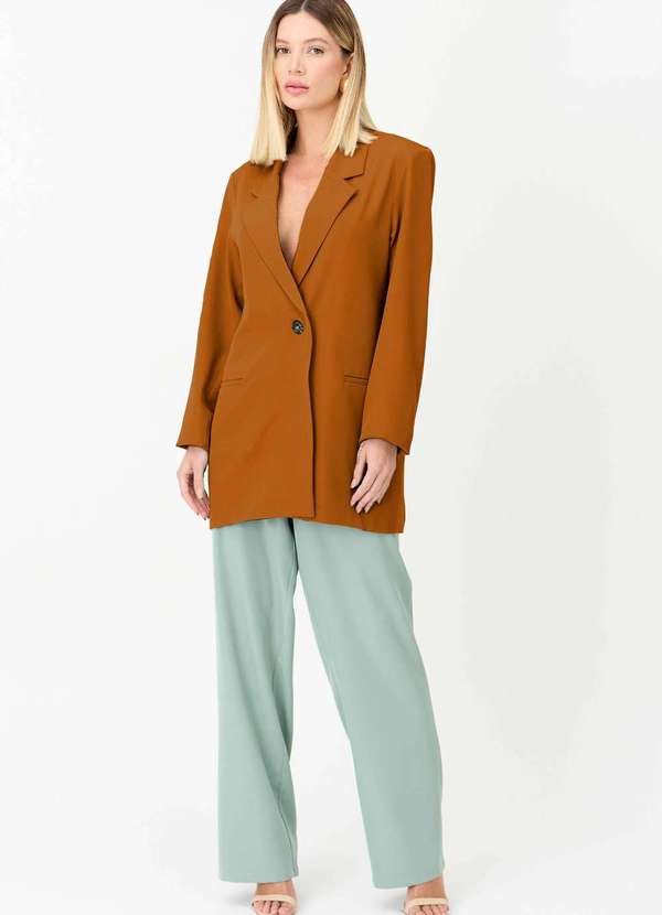 Ritmi Studio - Blazer Alongado Marrom