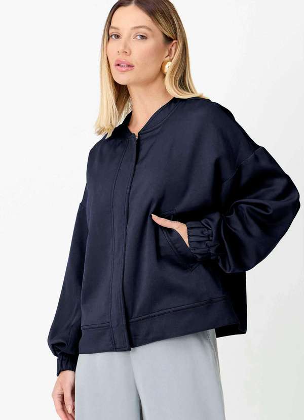 Ritmi Studio - Jaqueta Bomber Azul