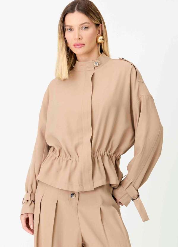 Ritmi Studio - Jaqueta Pespontos Bege