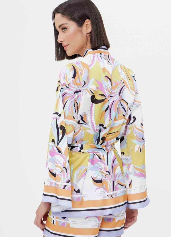 Ritmi Studio - Kimono Estampado Bege 3