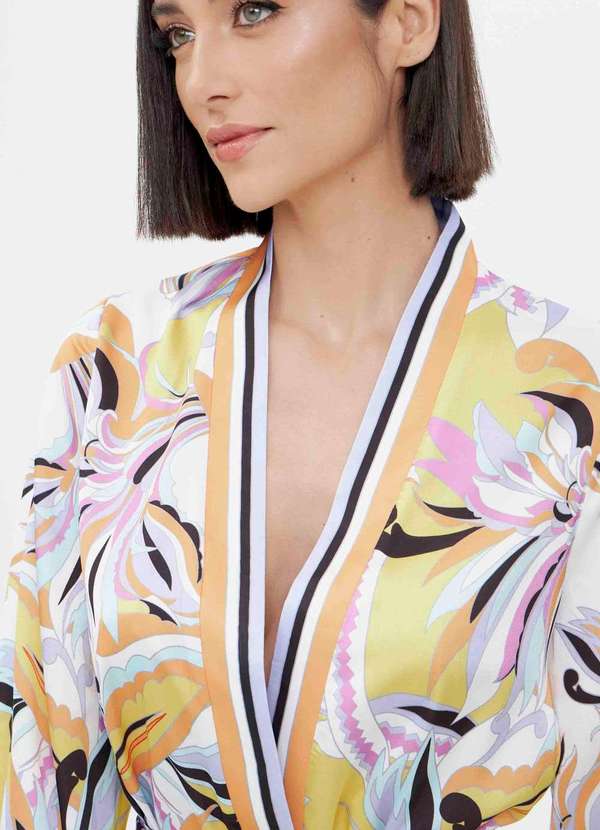 Ritmi Studio - Kimono Estampado Bege 4