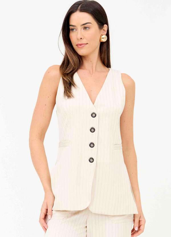 Ritmi Studio - Colete Alongado Bege
