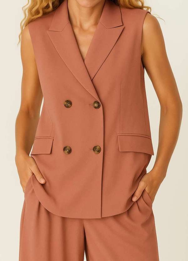 Ritmi Studio - Colete Alongado Nude