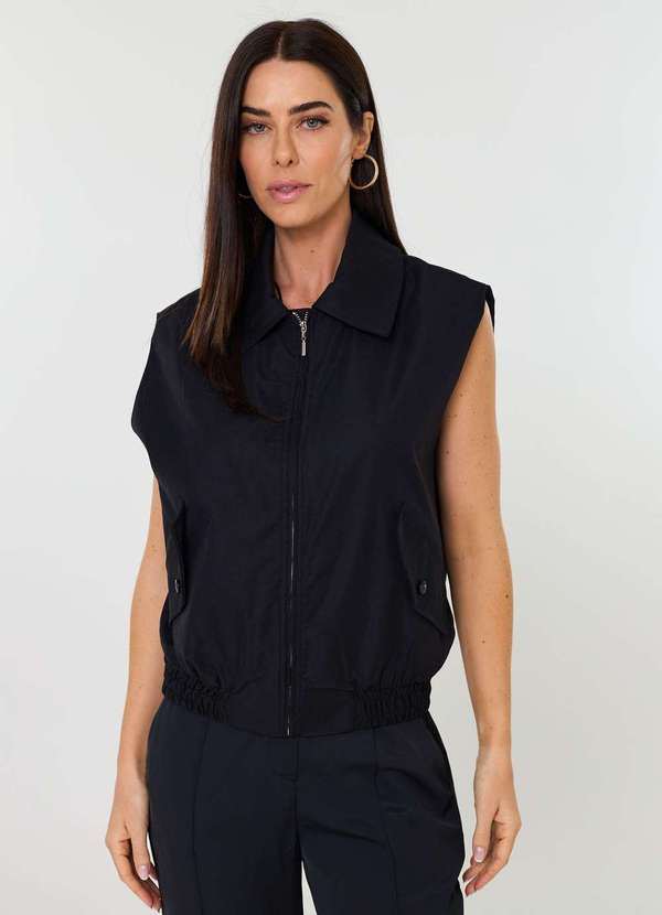 Ritmi Studio - Colete com Elastico na Cintura Preto 1