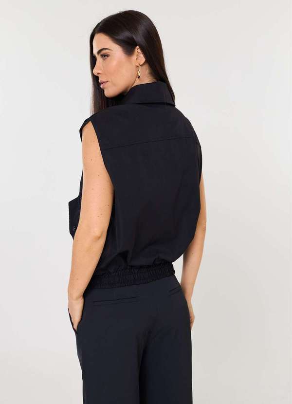 Ritmi Studio - Colete com Elastico na Cintura Preto 2