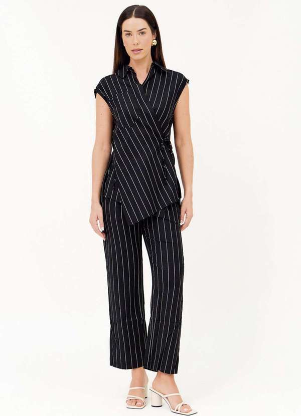 Ritmi Studio - Colete Risca de Giz Preto