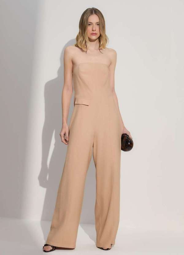 Ritmi Studio - Macacao Tomara que Caia Bege