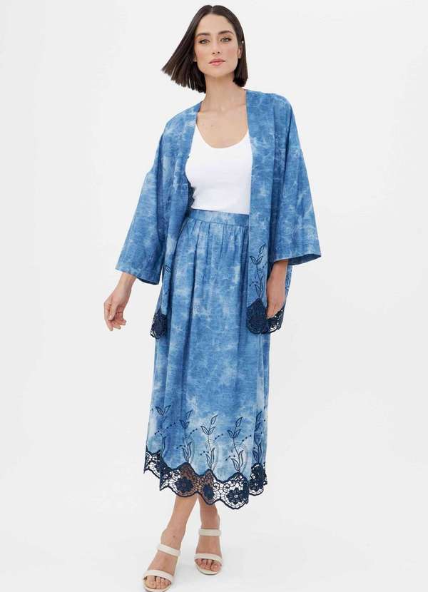 Ritmi Studio - Saia Barrada Azul