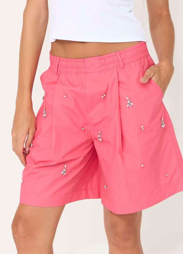 Ritmi Studio - Bermuda Cos com Elastico Rosa 2