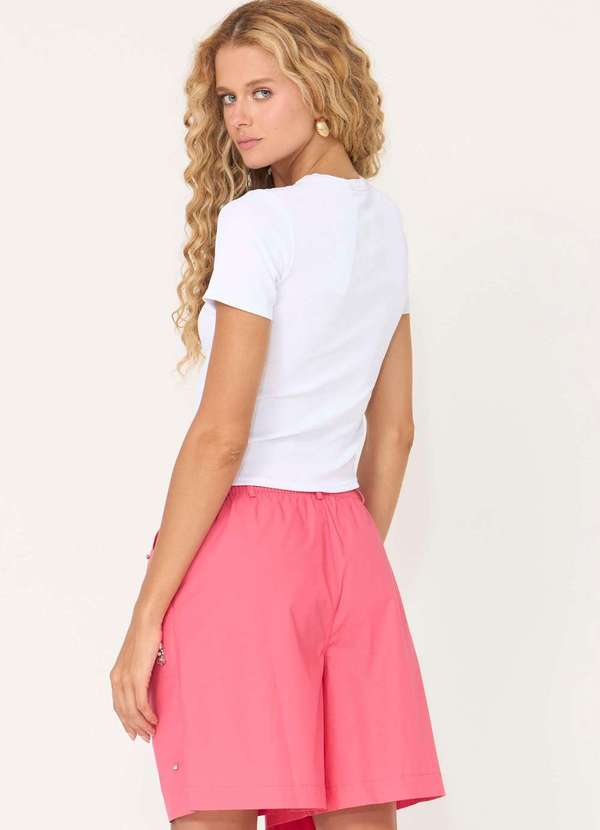 Ritmi Studio - Bermuda Cos com Elastico Rosa 3