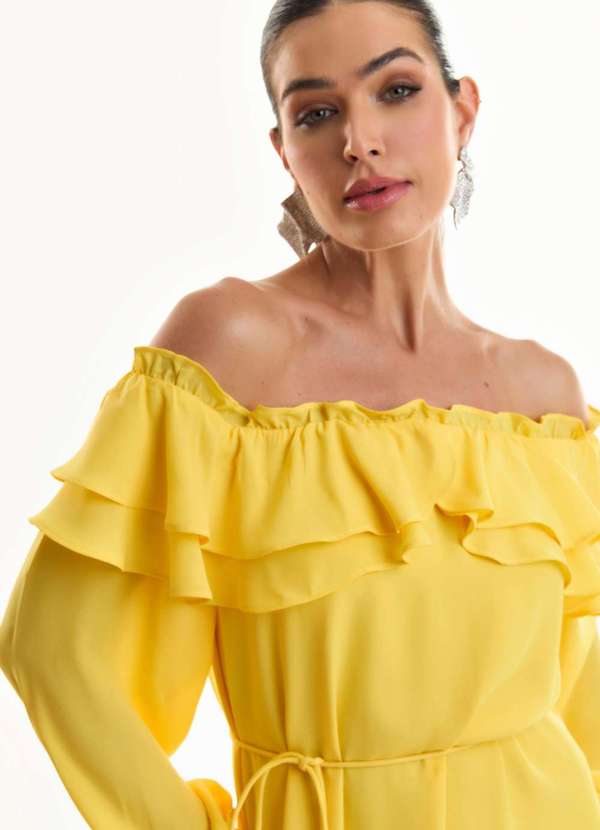 Ritmi Studio - Vestido Babados Decote Amarelo 2