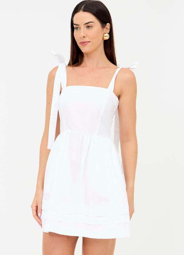 Ritmi Studio - Vestido com Alcas de Amarracao Branco