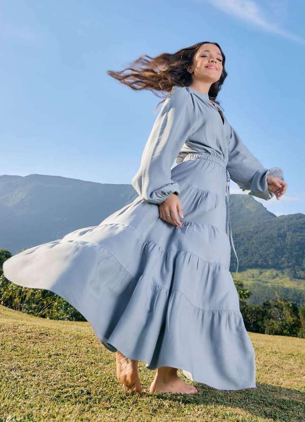 Ritmi Studio - Vestido com Mangas Longas e Marias Prata