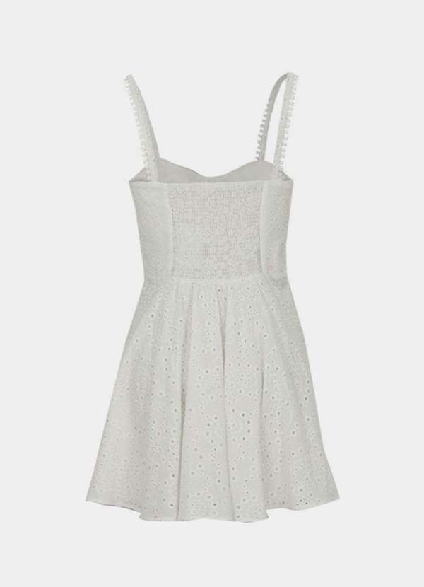 Ritmi Studio - Vestido Curto de Laise Branco 2