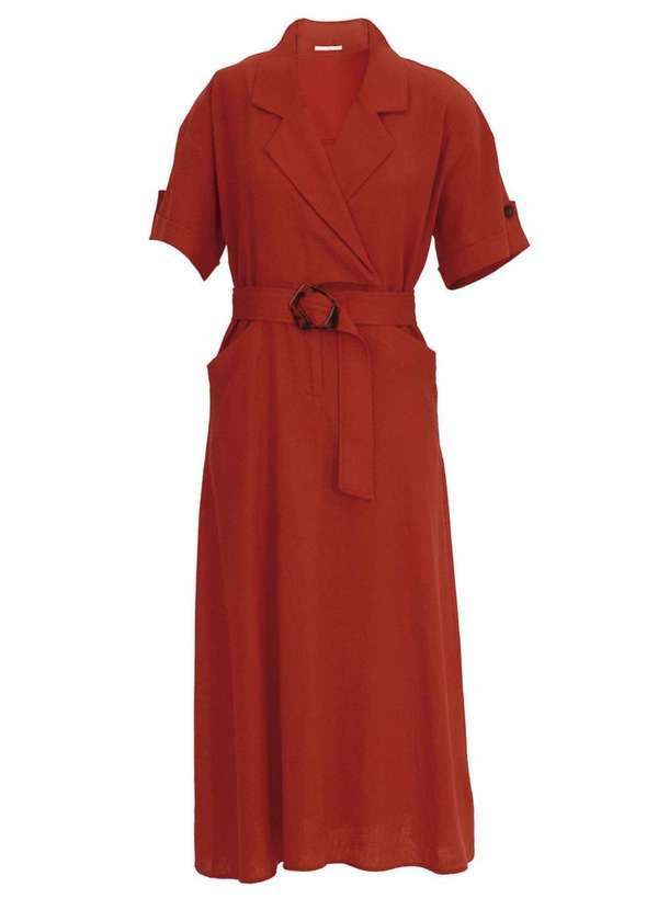 Ritmi Studio - Vestido Gola Blazer Vermelho