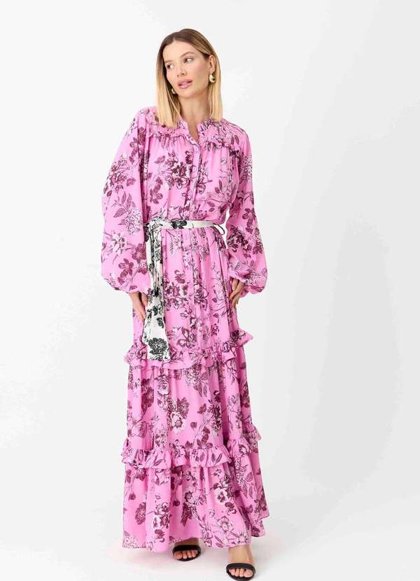 Ritmi Studio - Vestido Longo Floral Branco