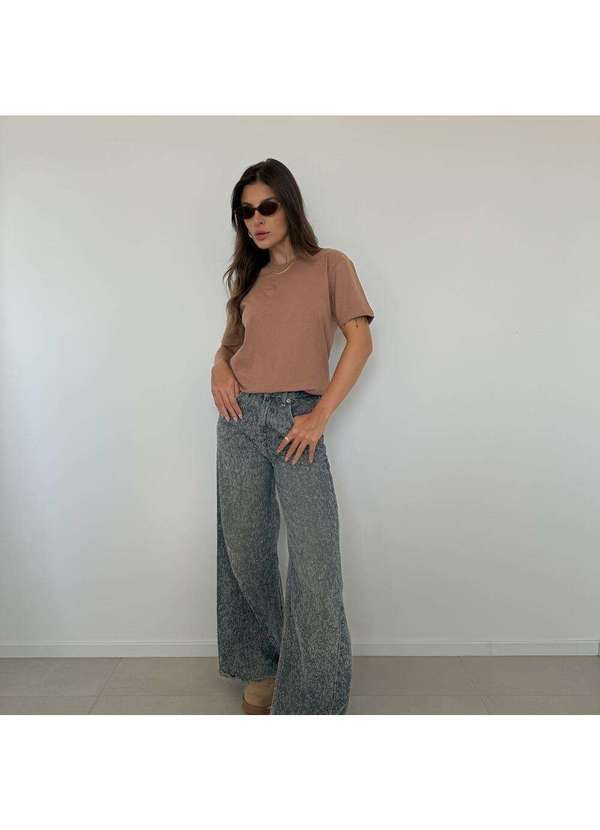 Cianitas - 3 Camiseta Feminina Marrom Claro Básica Blusa Confortável - Marrom Claro