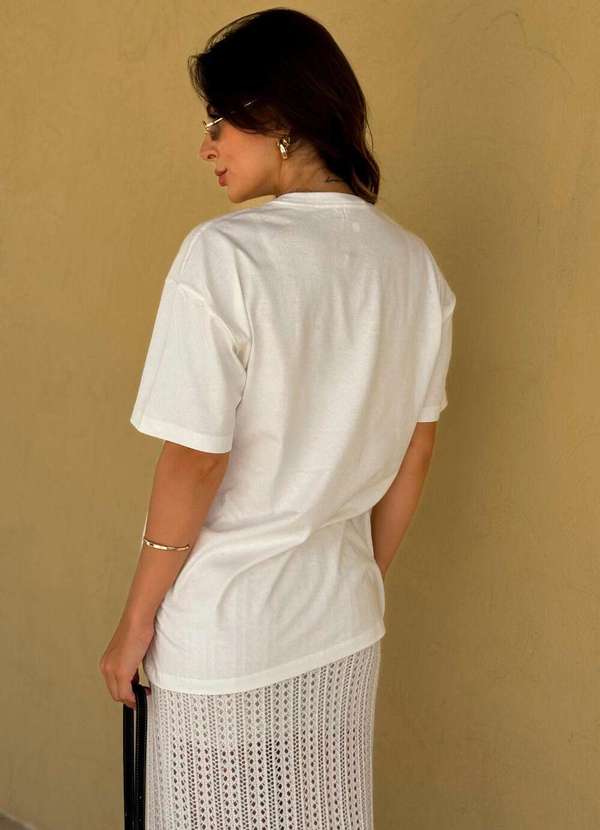 Cianitas - Blusa Feminina Over Off Abstrat - Over 4