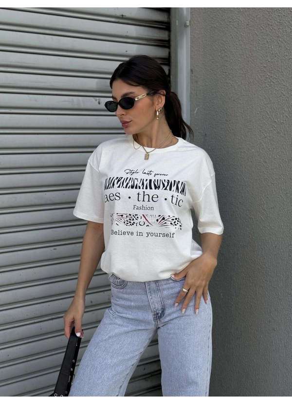 Cianitas - Blusa Feminina Over Off Aesthetic - Off 1