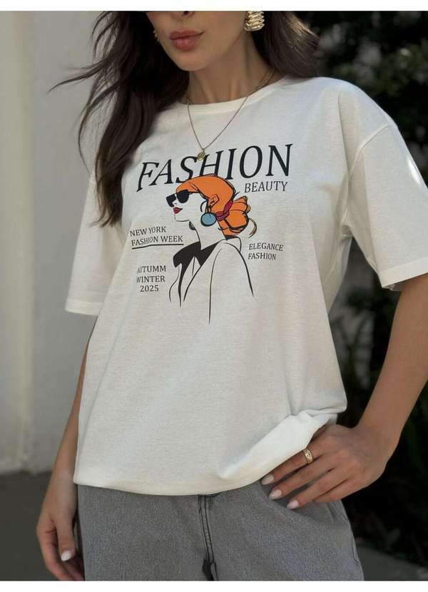 Cianitas - Blusa Feminina Over Off Mulher Fashion - Off 4