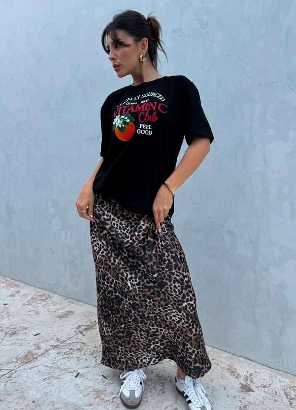 Cianitas - Blusa Feminina Over Preta Vitamin C - Preto 2