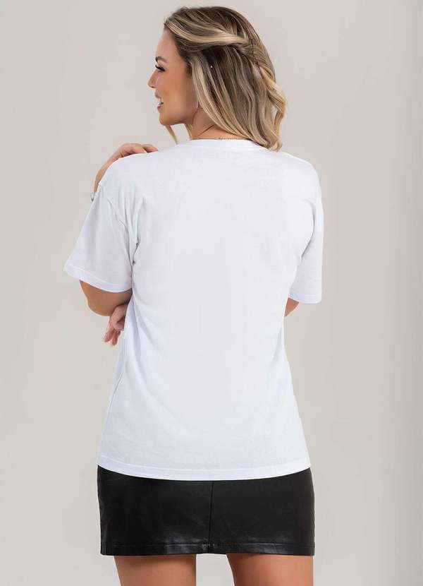 Cianitas - Blusa Feminina Oversized Branca New York 80 - Oversized 5