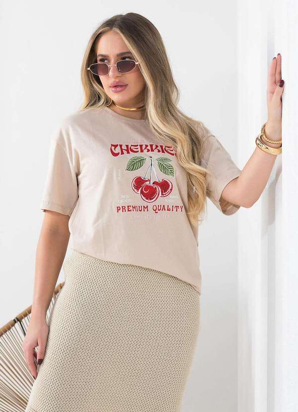 Cianitas - Blusa Feminina Oversized Chocolate Always Cherries Oversized 2