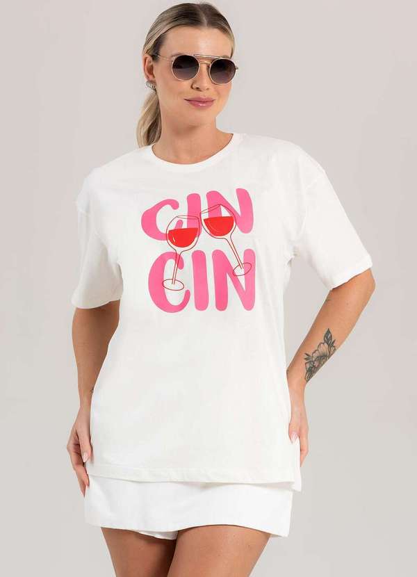 Cianitas - Blusa Feminina Oversized Off Cin Cin - Oversized 1