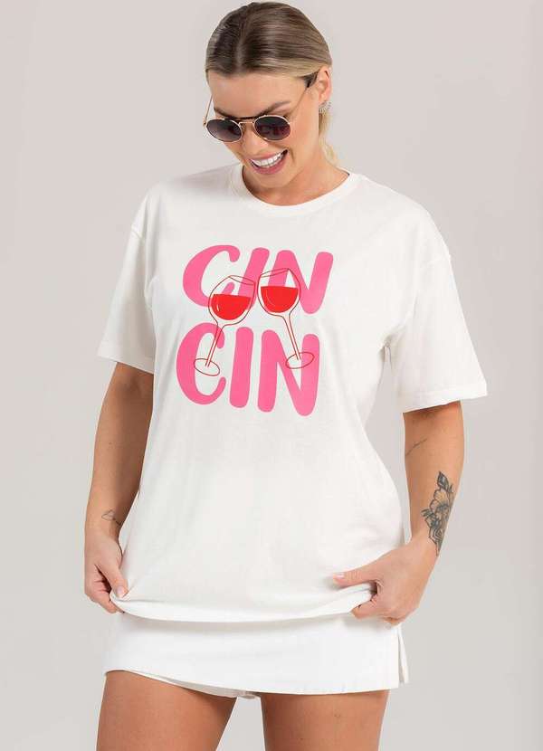 Cianitas - Blusa Feminina Oversized Off Cin Cin - Oversized 2